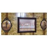 The last supper & 2 smaller praying printd  Small