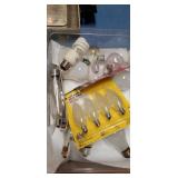 Group of light bulbs and insulation