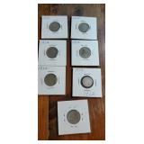 1912 Group of 7 V nickels