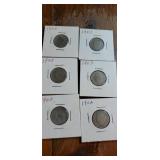 1902 & 1903 V nickels group of 6