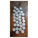 30 Jefferson dimes all silver from 1964 & back