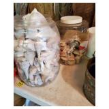 2 jugs of seashells