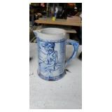 Blue & white salt glaze picture approx 9