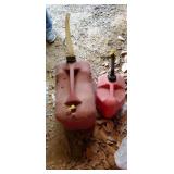 Pair of red gas cans