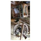 Stand, chair and contents