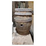 Wooden barrel approx 12 inches tall