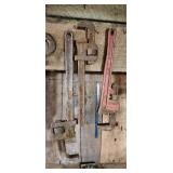 Group of 3 pipe wrenches