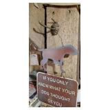 Pinocchio hook & dog sign