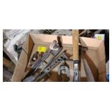 Planer, copper tubing flaring tool, butcher knife