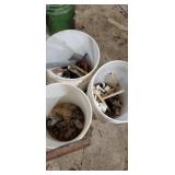 3 buckets and contents