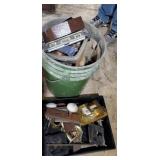 Doorknobs and contents of bucket