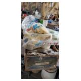 Wood gold bar prunes box and contents