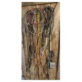 Cords and a dog toe out