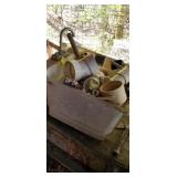 Sink and PVC And Coca-Cola crate of contents