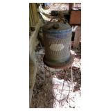 Kerosene can & metal stool
