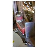 Pair of coolers and wood window