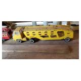 Yellow Tonka car carrier