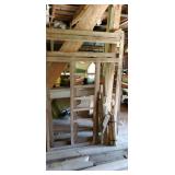 Grouping of wood would make good trellis or other