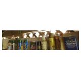 Shelf of various chemicals