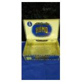 Vintage Humo cigar tin 2 for 15 cents.
