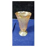 carnival glass vase 9 inches tall
