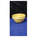 Nice yellow clay bowl approx 10 inches diameter