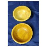 Pair of bamboo bowls
