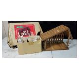 Nativity set with stable