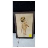 Adorable  Excuse my Back print by Bessie Pease