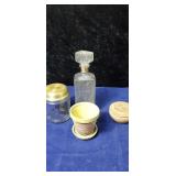 Bourbon decanter, Shawnee pot and misc