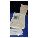 Old Kanawha courthouse note & old newspapers