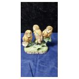 Hoot owls statue approx 6 inches tall * raccoons