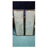 Pair of oriental prints approx 13 x 38 inches