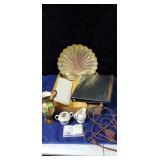 Vase, extension  cord  & misc