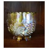 Northwood marigold carnival glass bowl approx 4