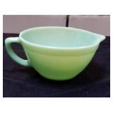 Vintage green Fire King batter bowl