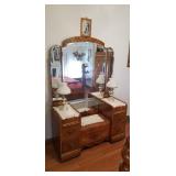 Vintage waterfall pattern cedar vanity