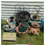 Flower Pots and Metal Edging