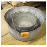 14 & 25" Galvanized Tubs