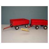Pair 1/16 Red Ertl Farm Wagons