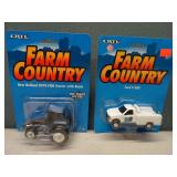 (3) Ertl 1/64 Ford/NH Tractors & Ford F350 NIP