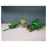 (2) 1/16 ERTL John Deere Baler & Harvester