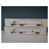 (2) ERTL 1/64 Kenworth Cab with Trailers