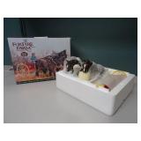 ERTL Porcelain JD Sulky Rake w/Team & Driver