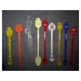 (17) Assorted Plastic Stirs