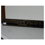 Northern Pacific Railway Glass Sign