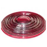 (2) General Signals Inc. 5-1/2" Red Lenses