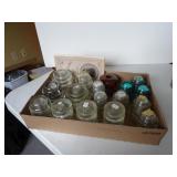 Box Lot: Glass Insulators & Book
