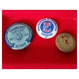 (3) Brotherhood of Locomotive Engineers Pins