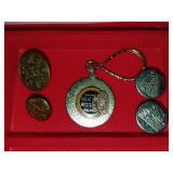 (6) Assorted Pins & Buttons